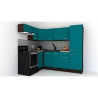 Bucatarie de Colt GENA NEW 4 ST. 160-230, Fara Corp de Cuptor, Wenge / Decor 0245